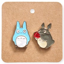 My Neighbor Totoro Fantasy Pins: Blue and Grey Totoro with Acorn - $21.90