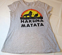 Disney Hakuna Matata Womens Juniors short sleeve t shirt XXL heather gre... - £12.20 GBP