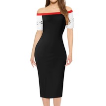 Black Short Sleeve Wrap Dress - £94.22 GBP