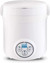 Digital Cool Touch Mini Rice Cooker 1.5-Cup Plastic White NEW - £46.69 GBP