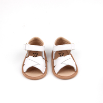 Size 4 Hook &amp; Loop Toddler Sandals - White Baby Sandals, Baby Girl shoes  - $20.00