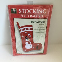 Greenbrier Christmas House Crafts Stocking Felt Craft Kit Snowman Stocking - $10.81 CAD