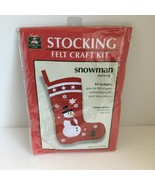 Greenbrier Christmas House Crafts Stocking Felt Craft Kit Snowman Stocking - $10.80 CAD