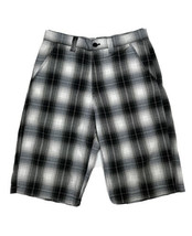 Southpole Men Size 32 (Measure 31x13) Gray Check Plaid Bermuda Shorts - £9.20 GBP