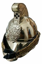 Antique Brass British Fireman Helmet Warrior/Knights Reenactment Costume - £93.16 GBP