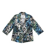 Chico&#39;s Jacket Blazer Women&#39;s Size Small (Chicos 0) Blue Green Paisley - €11,03 EUR
