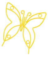 YELLOW BUTTERFLY Wrought Iron Garden Stake - Amish Handmade Lawn Wall De... - $638.72 MXN