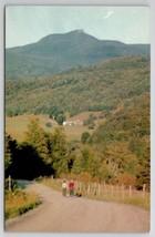 Huntington VT Camels Hump Seen From the West Walk on Old Dirt Road Postc... - £7.90 GBP