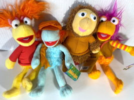 New Set of 4 Fraggle Rock Plush Toys 10&#39;&#39;. Gorg, Red, Gobo ,Boober - $66.63