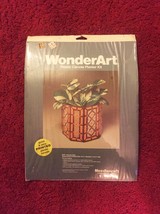 Vintage 70s WonderArt Plastic Canvas Planter Kit #6004 - by Needlecraft