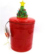 Mr. Christmas Light-Up Ceramic Cookie Jar With Festive Christmas Tree Li... - $332.91 MXN