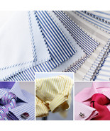 6 x Mens Shirts Custom Made Bespoke Business Formal Casual All Sizes 100... - £220.43 GBP
