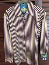 Robert Graham Long Sleeve striped shirt Medium Size - $1,808.46 MXN