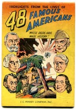 48 Famous AMERICANS-1947 GIVEAWAY-SIMON And Kirby Art -VG - £51.14 GBP