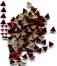 TRIANGLE  Smooth Rhinestuds 6mm  RED Hot Fix  iron on  2 Gross  288 Pieces - £4.57 GBP