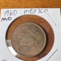1960 Mexico 20 Centavos Bronze Coin - £2.34 GBP
