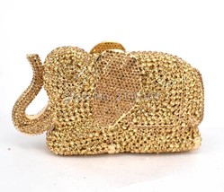 Candy Fashion rhinestone elephant clutch bags   evening crystal stone bags Women - £131.56 GBP