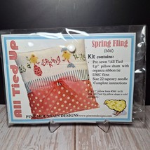New Pine Mountain Designs Cross Stitch All Tied Up Kit SPRING FLING Sham... - $24.00 New Pine Mountain Designs Cross Stitch All Tied Up Kit SPRING FLING Sham... - $24.00