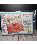 New Pine Mountain Designs Cross Stitch All Tied Up Kit SPRING FLING Sham... - $442.73 MXN