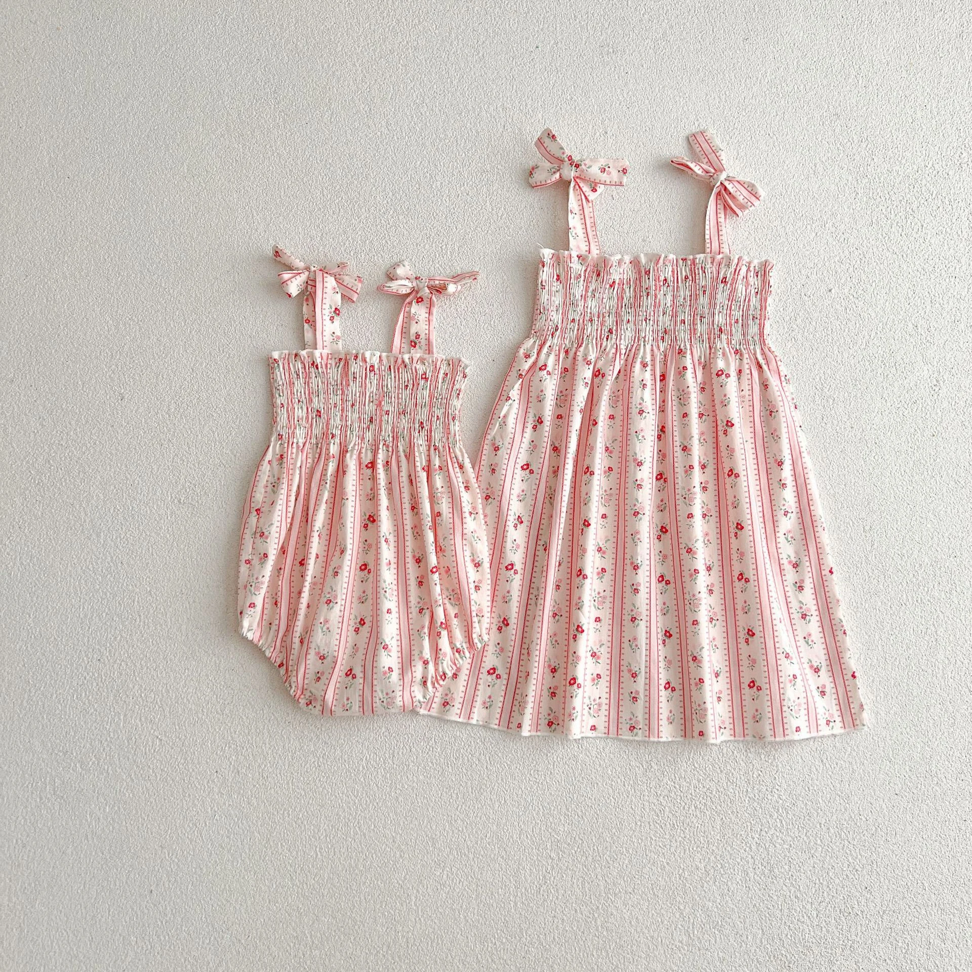 FLORENCE Pink Floral Matching Dresses, Big Sister Litle Sister matching ... - £21.62 GBP+