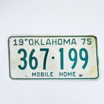 1975 United States Oklahoma Base Mobile Home License Plate 367-199 - £14.78 GBP