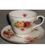 Duchess YELLOW &amp; RED ROSES Bone China Cup  &amp; Saucer Set MADE IN ENGLAND - $24.74