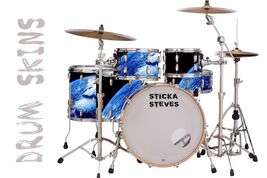 Drum Wrap Percussion Shell Cover Bass Kick Snare Tom DIY- Planet Earth 255 - $22.76+