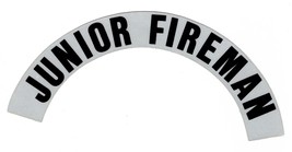 Junior Fireman Highly Reflective Fire Helmet Crescent Decals - A Pair - £3.95 GBP