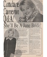 Candace Cameron teen magazine pinup clippings June bride All-Stars Full ... - £1.96 GBP