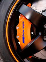 BMW M Performance brake caliper stickers 6pcs, blue - $17.99