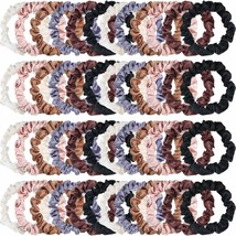 48 Pieces Satin Hair Scrunchies Elastic Silk Hair Bands Ponytail Holders Multico - £15.81 GBP