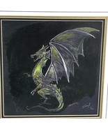 Robert Trobaugh Hand Colored Print Fantasy Art Emerald Dragon SIGNED by ... - €12,67 EUR