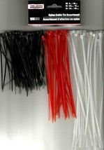 Black Red White 100 NYLON CABLE TIES 3 size AsSoRtMeNT 4&quot; 5.9&quot; 7.9&quot; Wire... - $19.81