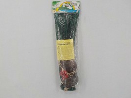Junior 10-12yr Hawaiian Hula Set Green Grass Skirt Top Shell Lei Red Hair Flower - £9.58 GBP