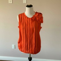 EUC LANVIN Coral Silk, Cotton, Viscose Sleeveless Blouson SZ S - $148.50