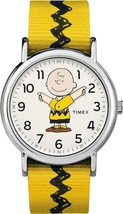 Timex Weekender 38mm Silver Stainless Steel Case with Yellow Nylon Strap... - £50.86 GBP