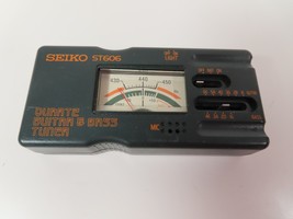 Seiko ST606 Guitar Tuner and Bass Tuner 9V Battery Powered Lighted - £15.46 GBP