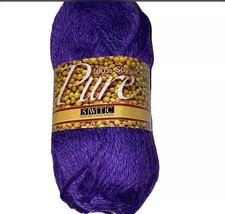 South West Trading Company PURE Soy Silk Worsted Yarn SWTC #074 Purple Soysilk - $6.50