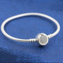 925 Sterling Silver Moments Sparkling Crown O &amp; Snake Chain Bracelet  - £26.35 GBP+