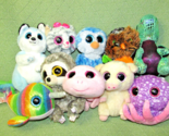 TY BEANIE BOOS LOT OF 10 DANGLER CINDER PIGGLEY MIDNIGHT SHELLBY NORI TH... - $9.45