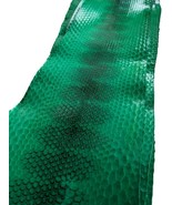 Sea Snake Leather Sankeskin Snak Skin Leathercraft Glossy Green Clearance - $182.14 MXN