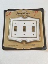 Vintage Jamestown Collection By Ajax ~ Triple Switch Plate 4062 ~ 3 wall... - £11.57 GBP