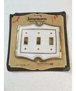 Vintage Jamestown Collection By Ajax ~ Triple Switch Plate 4062 ~ 3 wall... - £11.34 GBP