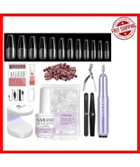 Luxury Gel Nail Extension Set for Women: Coffin Tips, Glue &amp; Drill Included - $807.46 MXN