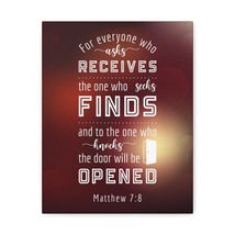  The Door Will Be Opened Matthew 7:8 Wall Art Bible Verse Print  - £59.77 GBP+