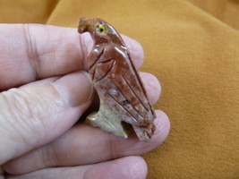 y-bir-ea-24 baby red Eagle soapstone Gemstone gem CARVING PERU CUTE love... - £6.75 GBP