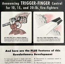 Kidde Fire Extinguisher 1940s Advertisement Lithograph Trigger Finger DWCC4 - $39.99