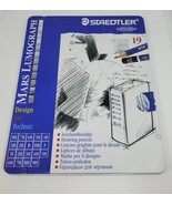 Vintage Staedtler Mars 100 G19 Lumograph Design Pencils Assorted 19 Tin - $34.63