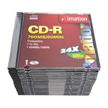 Lot of 19 Imation CD-R 700MB/80MIN 24X Compact Discs Slim Case New - £10.91 GBP