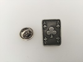 Ace Of Clubs Pewter Lapel Pin Badge Handmade In UK - $7.50